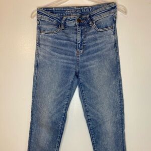 American Eagle Outfitters Women's Light Blue Skinny Jeans